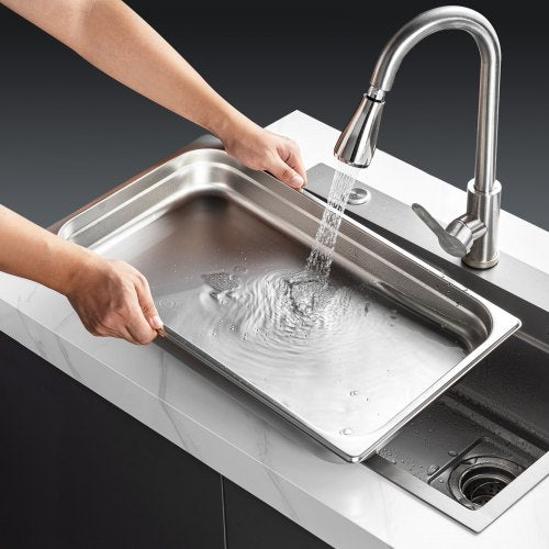 VEVOR 6er-Pack Hotelpfannen Gastronormbehälter Edelstahl 530x328x67mm 9,25L