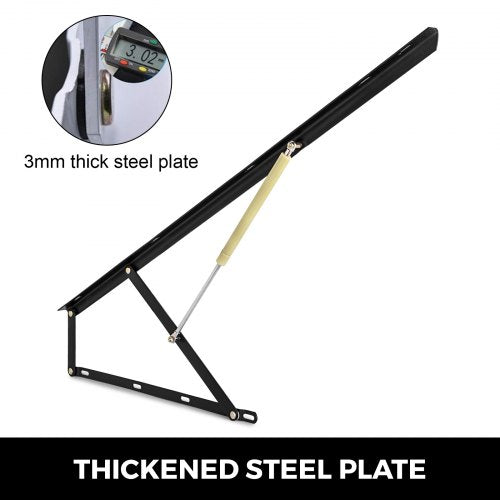 VEVOR Bett Lift Springaufbeschlag Bett aus Stahl, Bettbeschlag 120 cm Lang, Schwarz Hydraulische Bett Lift up Scharnier 60 kg Ladekapazität für Schlafsofas oder Betten mit einer Größe von 1,5 x 1,8 m