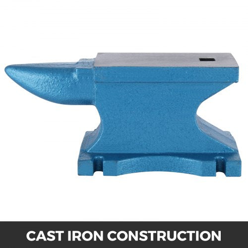 VEVOR Einzelhornamboss aus Gusseisen 45 kg robuster runder Hornamboss, Schmied, Juwelier, Metallschmied, Schmiedewerkzeug, Gusseisenamboss, Schmiedewerkzeuge und -ausrüstung Blau