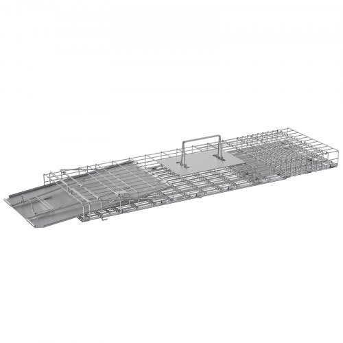VEVOR Waschbärfalle Katzenfalle Marderfalle Wetterfeste robuste Lebendfalle Falle 2 Eingänge Tierfalle 785×254×305mm Lebend Kaninchenfalle Katzenfalle Drahtfalle für Marder Katze Waschbär