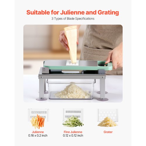 VEVOR Gemüseschneider Multischneider Set Lebensmittel-Veggie-Chopper 8 Klingen