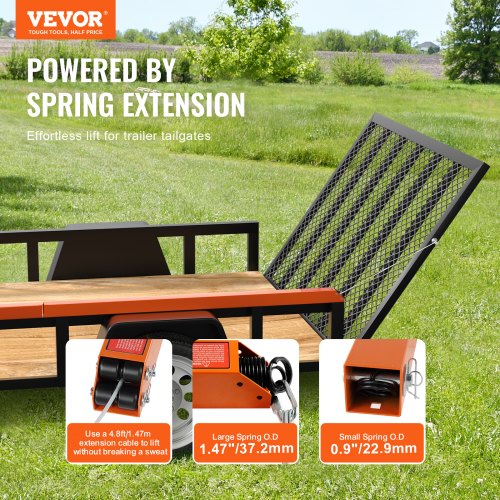 VEVOR Tailgate Utility Trailer Gate &amp; Ramp Lift Assist System 180 lbs Capacity
