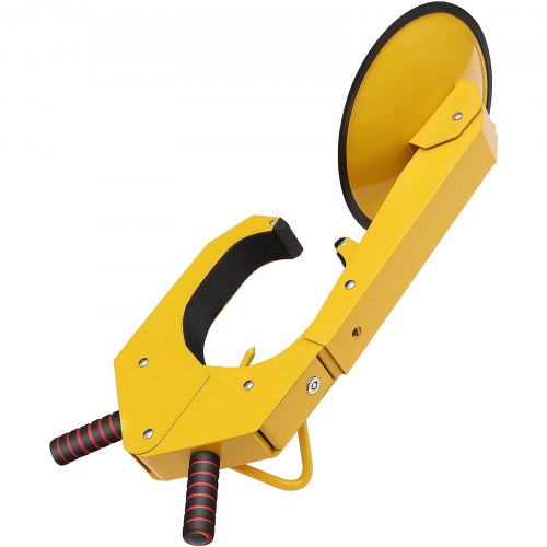 VEVOR Radschloss Autokralle 1 Stk.Reifenschloss, Passend für 160-380 mm Raddurchmesser Anti-Diebstahl, Anhänger-Radkralle mit 30 cm Saugnapf, Parkkralle für Autos, Lkw, SUVs, Camper, Boote Gelb