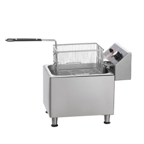 VEVOR Kommerzielle Elektrische Fritteuse 3100W 9L Edelstahl Upgrade 200°C