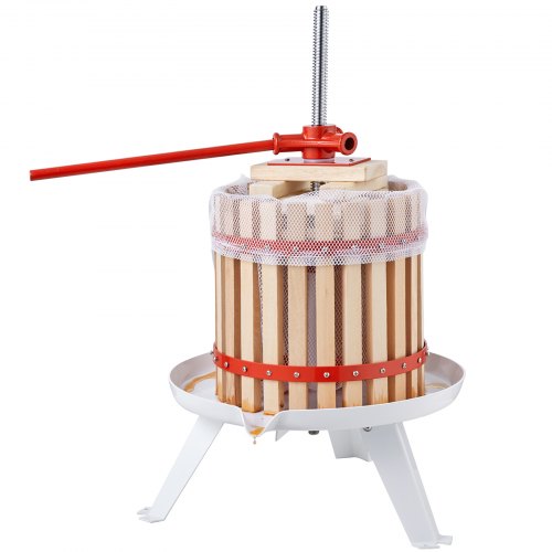 VEVOR Obstpresse Saftpresse Beerenpresse 12 L, Fruchtpresse 25 x 25 cm Zelkova-Holz Manuelle Obstpresse, Apfelpresse Weinpresse Maischepresse Saftpresse Entsafter Obstmühle mit Filtertüten