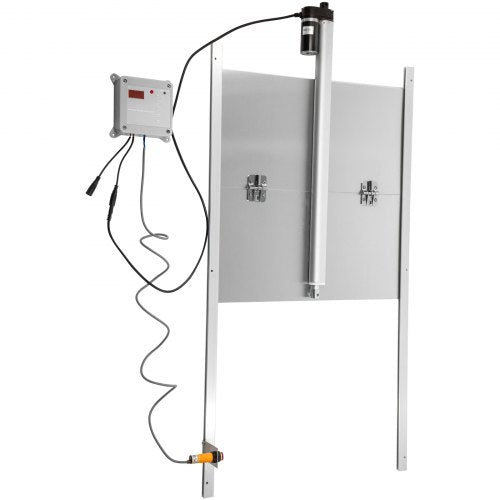 VEVOR Automatische Hühnerklappe Aluminiumlegierung/ABS Hühnertür mit Schieber 66W Hühner-Pförtner 30x30cm Tür Stallöffner mit Lichtsensor Zeitsteuerung Ideal für Außen-/Innenbereich von Hühnerställen