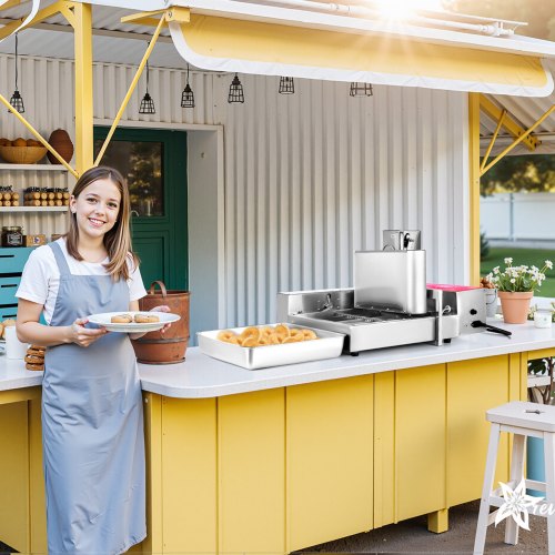 VEVOR Kommerzielle Automatische Donut Maschine Maker 6 Reihen 360 Stk./h