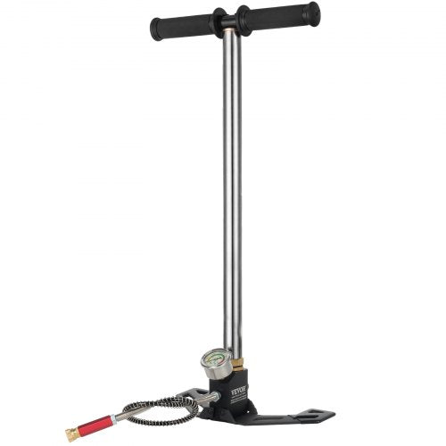 VEVOR 3-stufige Hochdruckluftpumpe 3,00 kg Dreistufige Hochdruckpumpe 4500 psi Wassergekühlte manuelle Luftpumpe Hochdruck-Fahrradpumpe Luftpumpe für