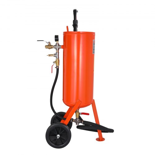 VEVOR Mobiles Sandstrahlgerät 37 L Sandstrahlanlage 2,3 m Arbeitsschlauch Sandstrahler 60–110 PSI Arbeitsdruck ideal zum Entfernen von Rost, Farbe, Flecken und das Polieren großer Flächen