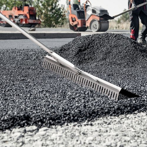 VEVOR Landschaftsrechen, 36-Zoll-Kopf, Aluminium-Landschaftsrechen, 75 Zoll, verstellbarer Griff