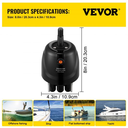 VEVOR Hydraulisches Steuersystem Lenkung Außenborder Bootslenkung 300PS