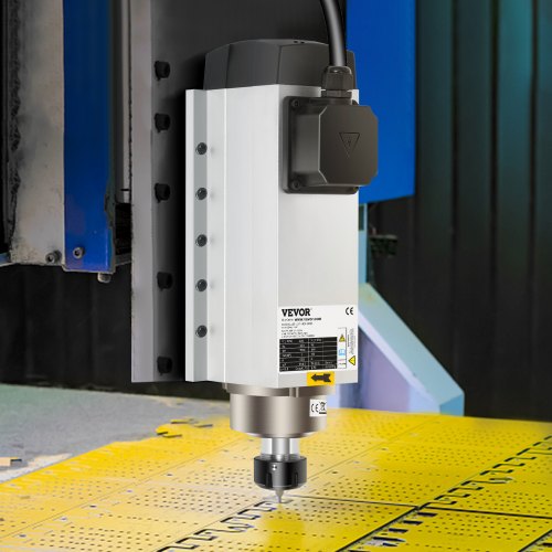 VEVOR Spindelmotor CNC Spindelmotor Luftgekühlte ER 25, Luftkühlung Spindelmotor 4 Kw, Luftgekühlter Motor für CNC Spannzangenfutter 1-18000 U / min Air Cooled Spindle Motor Wind Cooled