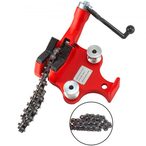 Schraub-Kettenschraubstock für 1/2'' bis 6'' Rohr-Schraubstock mit Kurbelgriff
