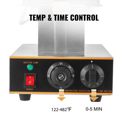 VEVOR Waffelmaschine Waffelautomat Backblech Waffeleisen 6 kg Waffelmaschine Waffelgröße Küchengeräte Kommerzieller Eierwaffeleisen Edelstahl