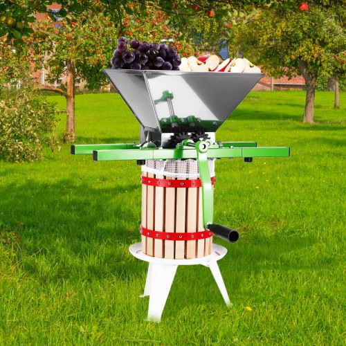 VEVOR Obstmühle Apfelmühle Apfelweinherstellung 7L Edelstahl Traubenpressen
