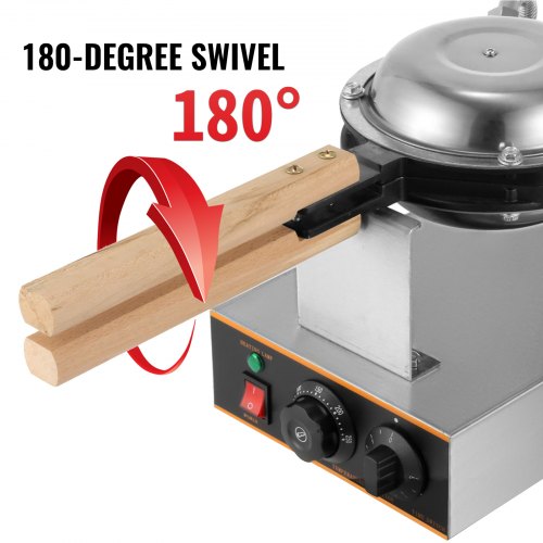 VEVOR Waffelmaschine Waffelautomat Backblech Waffeleisen 6 kg Waffelmaschine Waffelgröße Küchengeräte Kommerzieller Eierwaffeleisen Edelstahl
