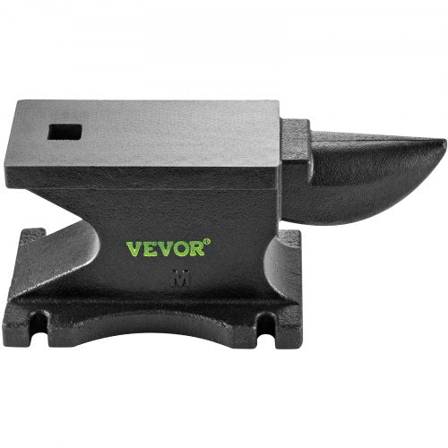 VEVOR Schmiedeamboss Gusseisen Amboss robuster Hornamboss Schmiedewerkzeug 209HB mit Einzelhorn &amp; quadratisches Loch 55 lbs/25 kg Schwarz 21,8x10,4 cm breite Arbeitsplatte für Metallschmiede