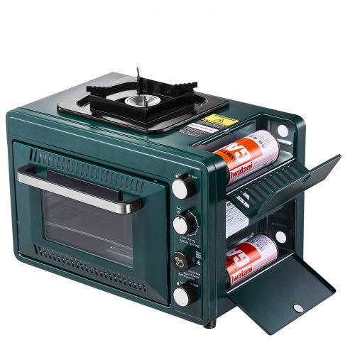 VEVOR Outdoor Ofen 2 in 1 Tragbarer Gas Camping Herd OfenEinstellbare Feuer