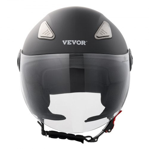 VEVOR 3/4-Gesicht Motorrad Motocrosshelm Motorradhelm 56-56cm Schwarz Größe S