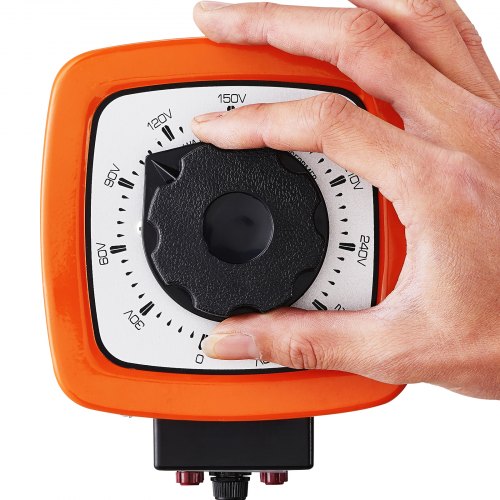 VEVOR Automatischer variabler Stelltransformator 500 VA, 1,7 A, Eingang 230 V, Ausgang 0-300 V, AC-Spannungsregler 4 Sicherungen, thermischer Steuerschalter für Haus, Büro