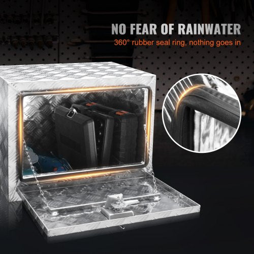 VEVOR Unterboden-Aluminium-Werkzeugkasten für LKW, 61 x 43,2 x 45,7 cm, Werkzeugaufbewahrung für Anhänger und Wohnmobile