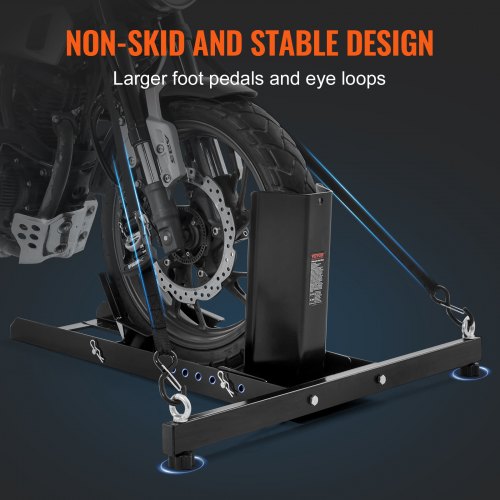 VEVOR Motorrad Vorderrad Unterlegkeil Motorrad Ständer 381–558,8 mm Einstellbar, Motorrad-Unterlegkeilständer Tragfähigkeit 816,5 kg, Geeignet für 76,2–203,2 mm Reifenbreite Vorne Paddock Ständer