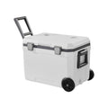 VEVOR Tragbare Kühlbox Isoliert Rollbar mit Getränkehalter 45Qt(64Dosen)