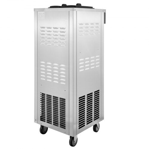 VEVOR Speiseeisbereiter Stehende Kommerzielle Softeismaschine Eismaschine Ice Cream maker 220V Edelstahl Maschine mit Eikegel