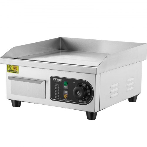 VEVOR Kommerzielle Elektrische Grillplatte 2000W Arbeitsplatten-Grill Flach 10mm