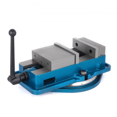 VEVOR Schraubzwingen-Schraubstock 125 mm, Tischschraubstock 125 mm, Bench Clamps 140 mm, Metall Professionelle Gusseisen Schraubstock für Säulenbohrer Breite Backen