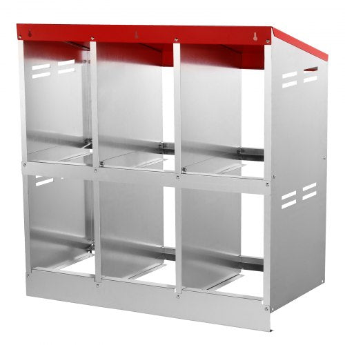 VEVOR Legenest Hühner 6 Abteile Hühnernest mit schrägen Nistkästen 796x525x790mm
