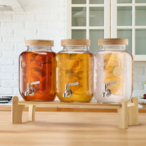 VEVOR Getränkespender 3x3,8L Saftspender mit Zapfhahn für Partys Bars Glas