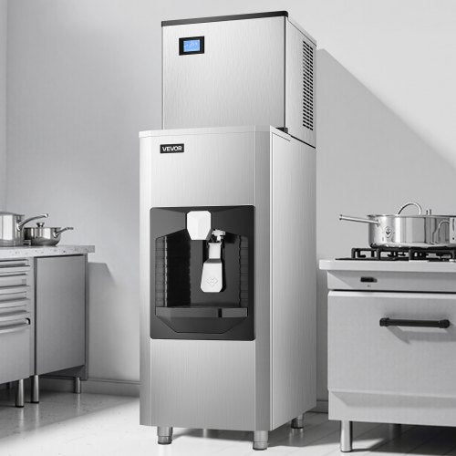 VEVOR Kommerzieller Eisbereiter 226,8kg/Tag 80kg Vorratsbehälter Automatisch