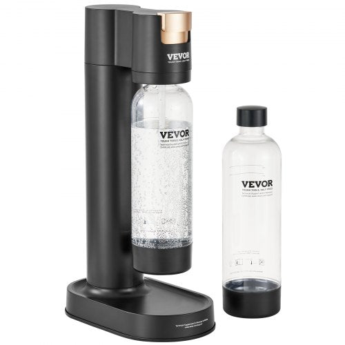 VEVOR Wassersprudler Sprudelwassergerät zum Sprudeln zu Hause, 2 Stk. BPA-freien 1-Liter-PET-Flaschen, Kompatibel mit Einschraubbaren 60-Liter-CO2-Flaschen (NICHT im Lieferumfang enthalten)