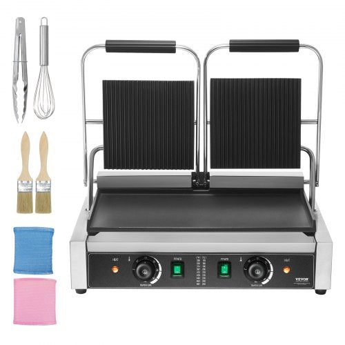 VEVOR Kommerzielle Panini Press Grill Elektrische Sandwichmaker-Platte 485x230mm