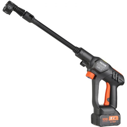VEVOR Akku Hochdruckreiniger Kabellos Wasser Druckreiniger Spritzpistole Druckreinigerpistole (250W 21V, 50bar, zur mobilen Reinigung und Bewässerung, 4L/min, inkl. Zubehör, Ladegerät)