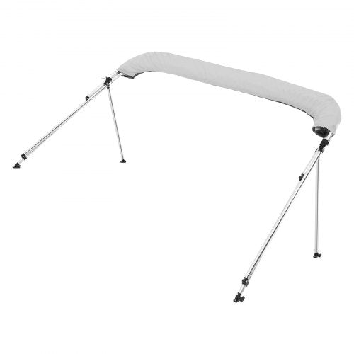 VEVOR Bimini Top Bootsverdeck Bootdach Sonnenverdeck Hellgrau 3 Bögen 137-152cm