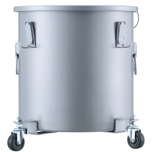VEVOR Fritteusen-Fetteimer, 30 L Ölentsorgungsbehälter mit Rollensockel, Kohlenstoffstahl mit Rostfreier Beschichtung, Öltransportbehälter mit Deckel, Verschlussklammern