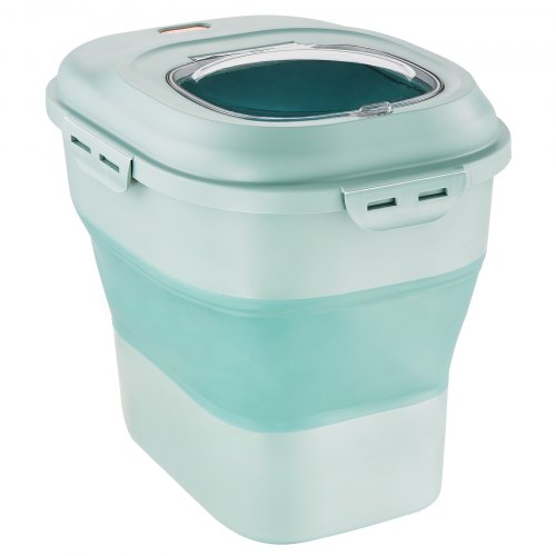 VEVOR Vorratsdosen Aufbewahrungsbox Küche 6,5-25L 100 % Luftdicht Klappbar Vorratsbehälter PP Verschluss-System, Rollbare Vorratsdosen für Reis, Mehl, Zucker, Bohnen, Nüssen, Tiernahrung usw.