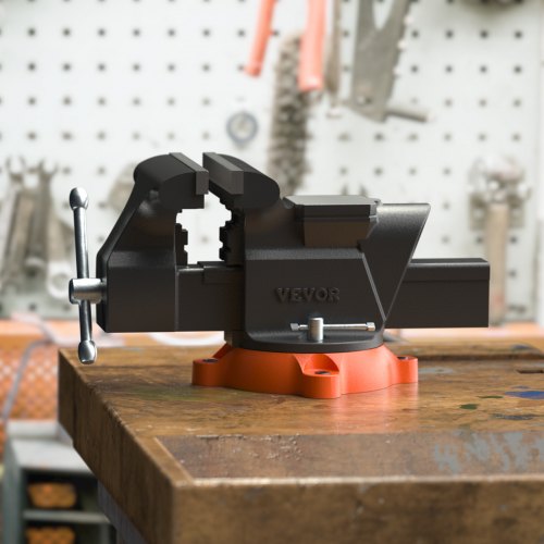 VEVOR Vvevor Schraubstock Amboss 360° drehbar 1,5-7,4 cm Spannweite Werkbankschraubstock