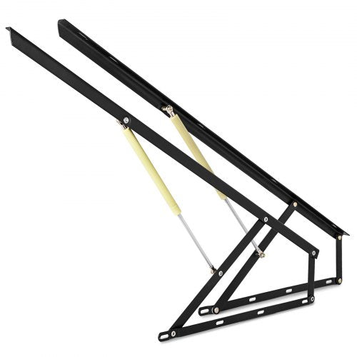 VEVOR Bett Lift Springaufbeschlag Bett aus Stahl, Bettbeschlag 120 cm Lang, Schwarz Hydraulische Bett Lift up Scharnier 60 kg Ladekapazität für Schlafsofas oder Betten mit einer Größe von 1,5 x 1,8 m