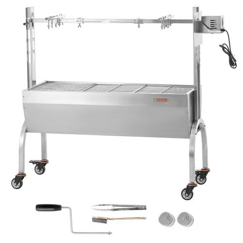 VEVOR Lammgrill Spanferkelgrill Spießbratengrill 52W 90kg Elektrisch 1185mm