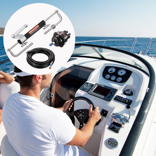 VEVOR 90 PS Hydraulisches Außenborder-Lenkset Lenksystem für Marineboote