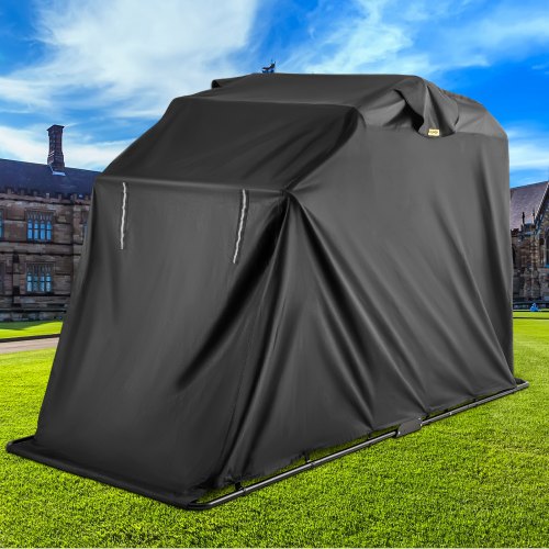 VEVOR Motorradgarage 270 x 105 x 155cm, Motorrad Garage 50, Schutzplane XL Farbe Schwarz NEU