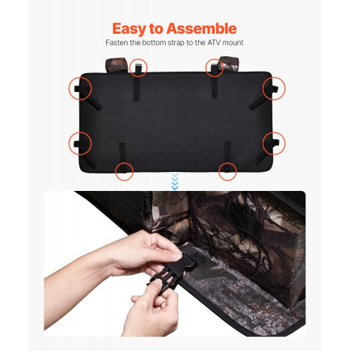 VEVOR 68L ATV Hinten Tasche Hecktasche Aufbewahrungstasche Schwamm Kissen