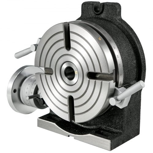 VEVOR Teilapparat Rundtisch 200mm Rundteiltisch Horizontal-Vertikal Teilkopf Teilapparat schwenkbar zum Fräsen und Bohren