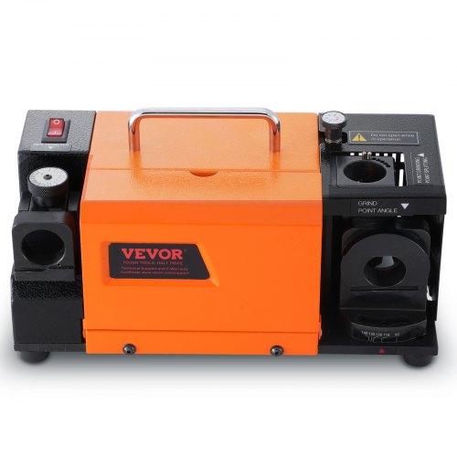 VEVOR Bohrerschleifgerät 120 W Bohrerschleifmaschine 4500 U/min Schärfstation 45# Stahl Bohrerschärfgerät 95-135° Einstellbarer Spitzenwinkel 18 Spannzangen Geeignet für Bohrerdurchmesser φ3–20 mm