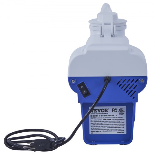 VEVOR Eiszerkleinerungsmaschine Eisrasiermaschine Eisrasierer 80 kg/h, ABS Eiszerkleinerungsrasierer 180 W, 410 x 172 x 275 mm Energieeinsparung Hersteller mit Kunststoffschale &amp; 2 Klingen
