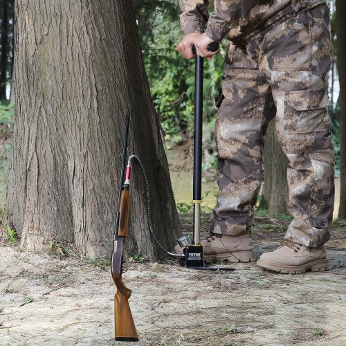 VEVOR Handluftpumpe, 4500 psi Luftgewehrpumpe, 310Bar PCP-Pumpe 3 Stage Luftgewehr Lade Stirrup Handpumpe, Handbügelpumpe Dreistufige Steigbügelpumpe, Handluftpumpe Kompletter Zubehörsatz