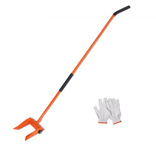 VEVOR Palettenbrecher 152,4cm Lattenheber 907kg Tragfähigkeit Brechstangen Q235 Kohlenstoffstahl Abbruch-&amp; Hebelstange mit 2 Rädern inkl.Handschuhe Pallet Buster auch als Nagelzieher verwendbar
